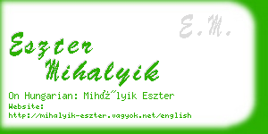 eszter mihalyik business card